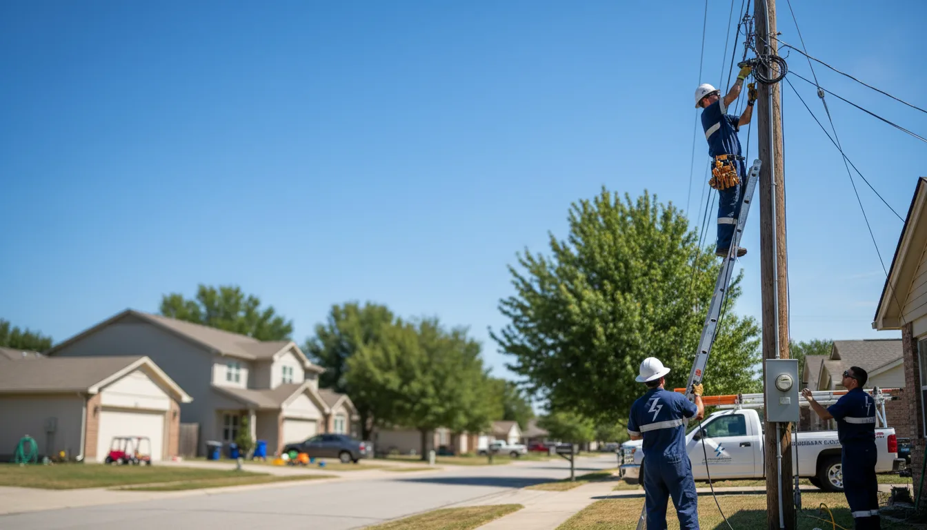 Residential electrician providing installation services in Kress, TX